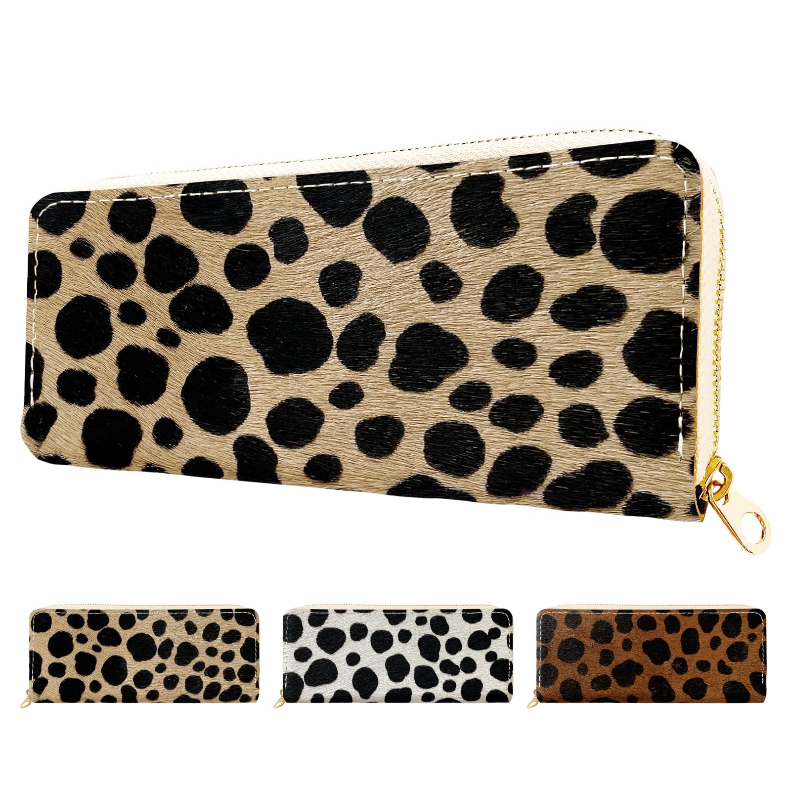 

Genuine Leather Round Pencil and Simple Design for Pens and Cowhide Leather with a Beige Case, Slim, Compact, Pencils, Dalmatian-like Texture, бежевый