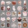 50 Pink & Brown Aesthetic Stickers: Dopamine Sweet, Phone & Laptop Waterproof Decor