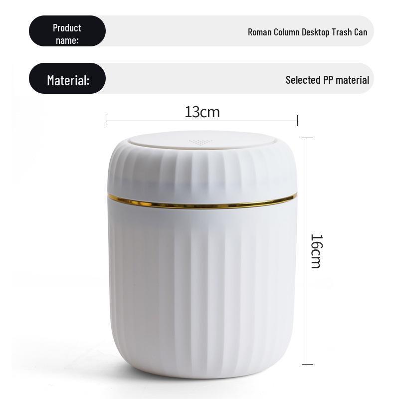 Push-Top Mini Desktop Trash Can for Home and Car