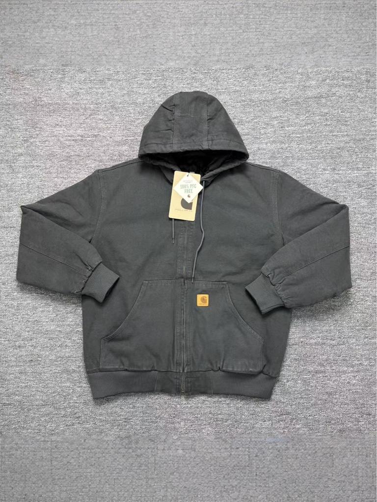 Ανδρικό Ρετρό Φθαρμένο Βαριάς Ποιότητας Καμβάς με Κουκούλα Αμερικανικού Στυλ για Χειμερινά Εργατικά Ρούχα