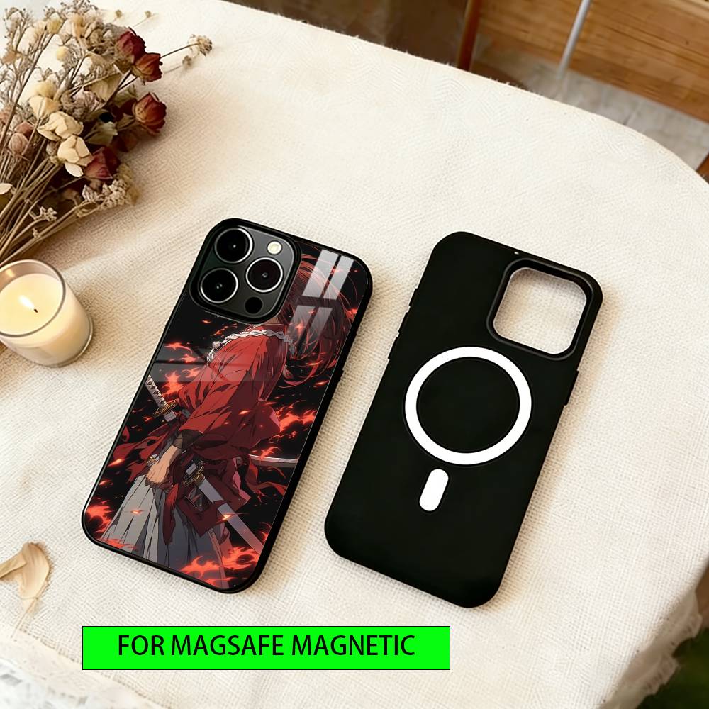 Rurouni Kenshin Phone Case Magnetic with Magsafe Wireless Charging For iPhone17,16,15,14,13,12,11 Plus,Pro