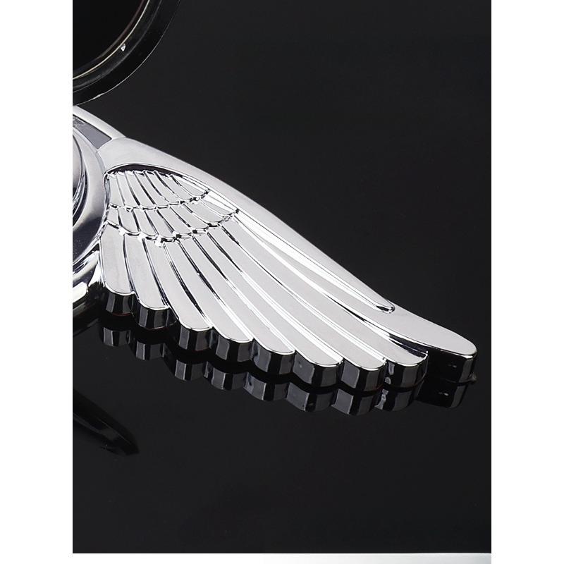 For Audi A4L A6L A3 Q2L Q3 Q5L Q7 A5 A7 Metal Wings Hood Emblem Car Bonnet Badge Front Logo Upgrade Glossy Chrome Sporty Parts