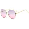 Korean Style Trendy Gradient Frameless Sunglasses for Women