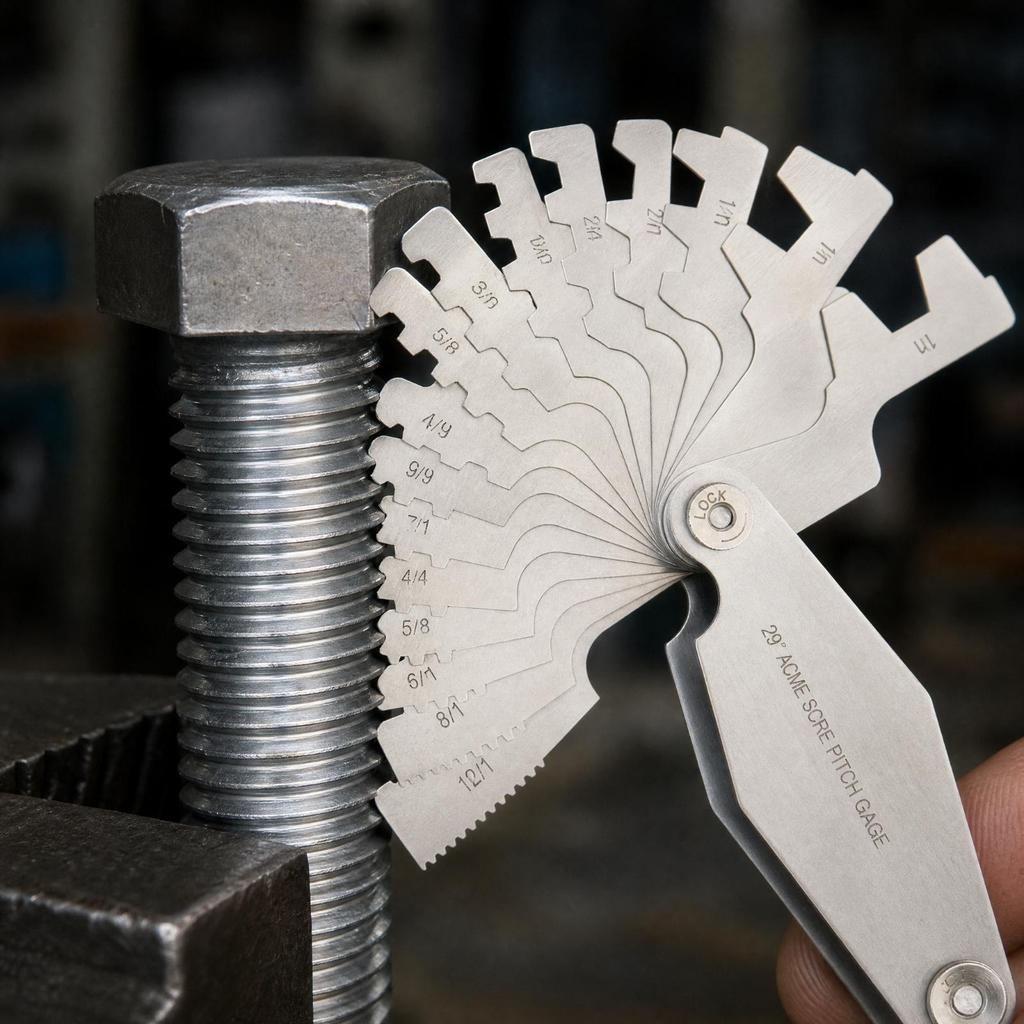 29 Degree Trapezoidal Screw Pitch Gage Clearly Marked Measuring Tool Sturdy