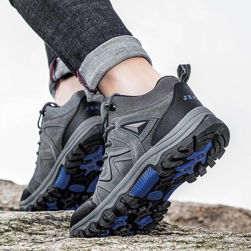 Winter Snow Boots Men High-top Warm Plush Durable Outdoor Ankle Boots Men Anti-slip Thick-soled Comfortable Hiking Shoes Men