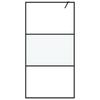 Walk In Shower Screen for Walk In Shower Black 100 X 195 Cm Semi Matte ESG Glass