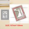 Little Hearts Rectangle Frames Set Metal Cutting Dies Paper Card Album Dies Scrapbooking Embossing