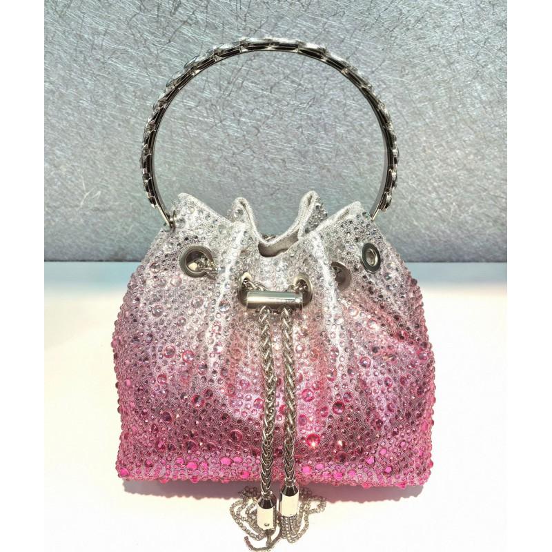 2026 Womens Crystal-Embellished Crossbody Bag Fringe Detail Small Square Shoulder No Top Handle