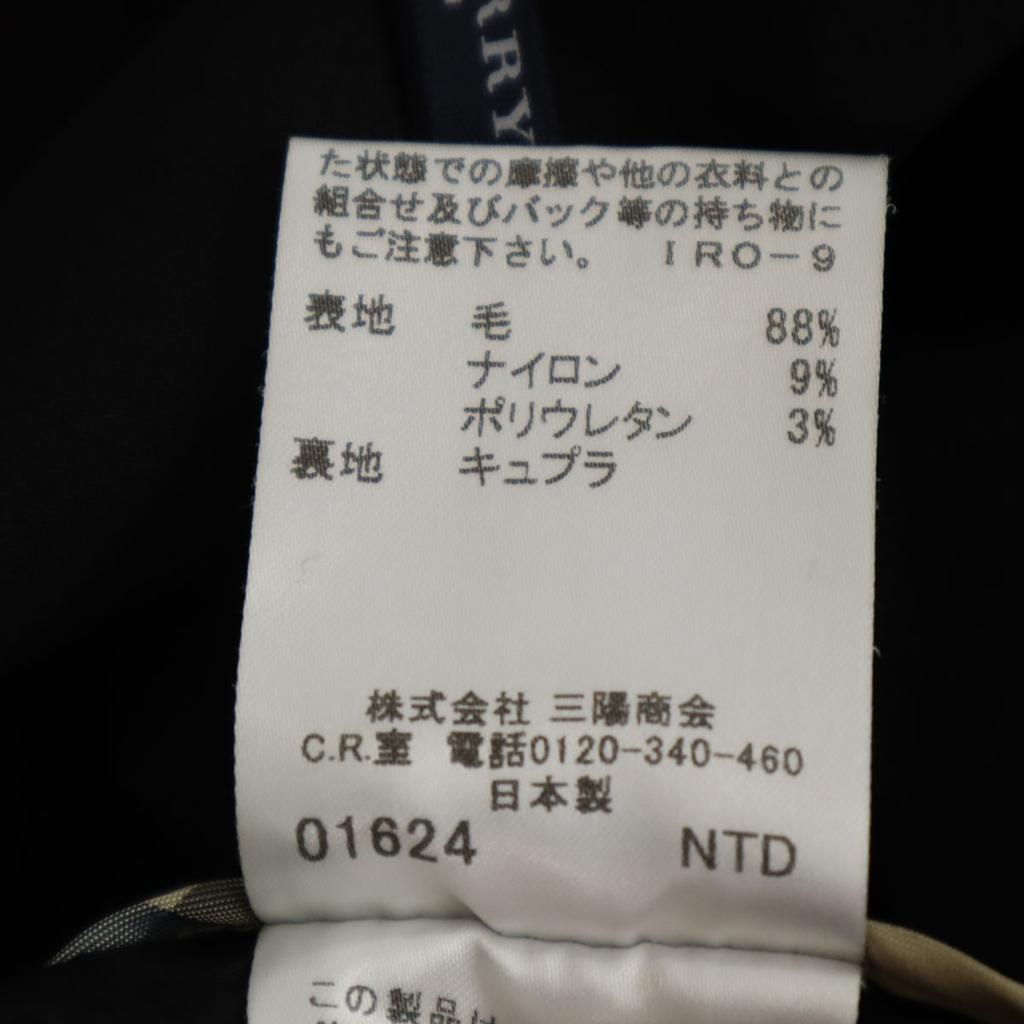 BURBERRY made in Japan wool blend Tapered pants 36 black Sanyo Shokai Women Used