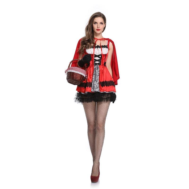 European and American Halloween Little Red Riding Hood Costumes, Adult Cosplay Costumes, Party Costumes, Little Red Riding Hood Nightclub Queen