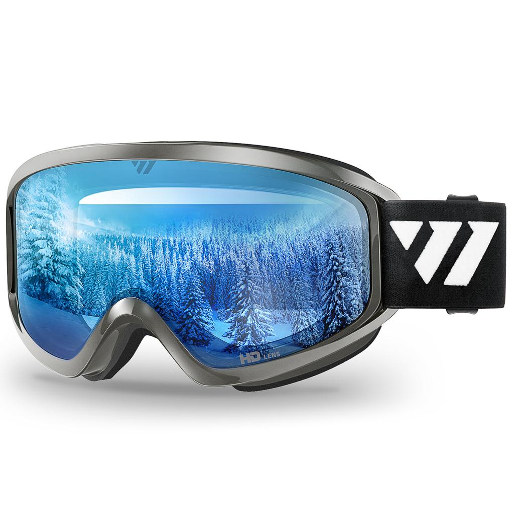MAXJULI Professional Winter Sport Ski Goggles Double Layers Lens Anti-fog UV400 Ski Eyeglasses Skiing Snow Goggles Men Ladies W1