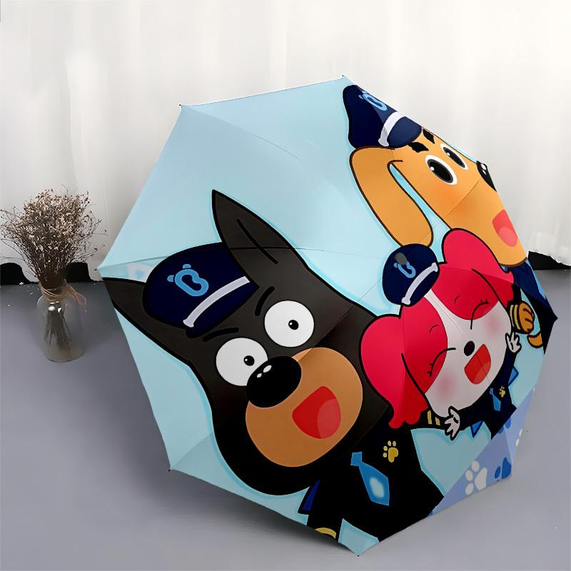 Paw Patrol, Police Automatic Opening and Closing, 8 rib Structure Portable Umbrella, Suitable for Men and Women in All Seasons Perfect Gift