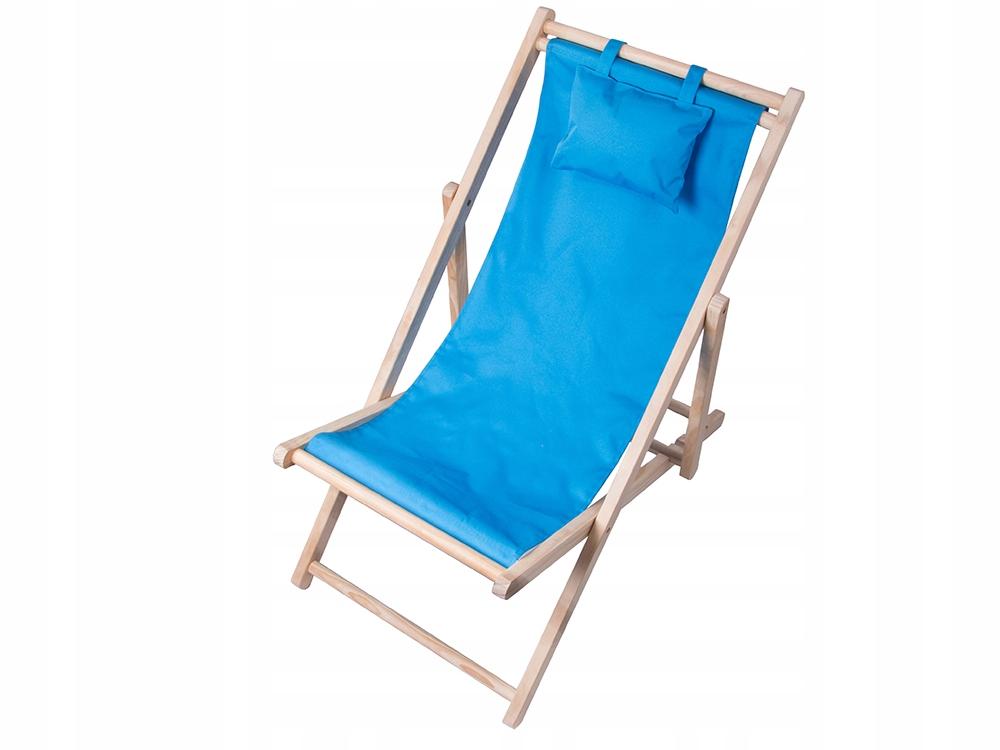 Blue Wooden Sun Lounger (4)