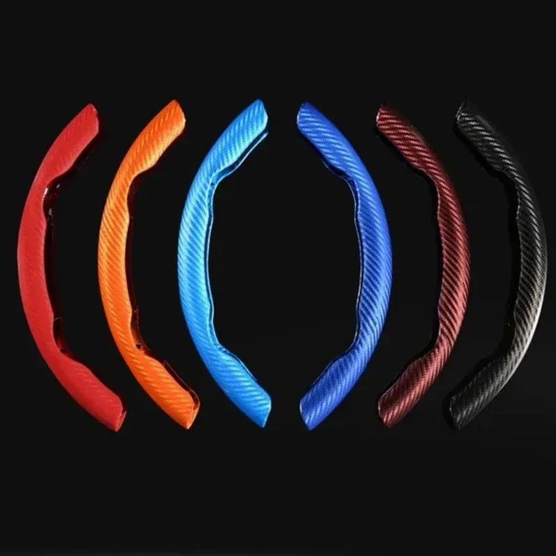 One Pair Car Steering Wheel Cover Wear Resistant Carbon Fiber Pattern Universal Car Steering Wheel Cover
