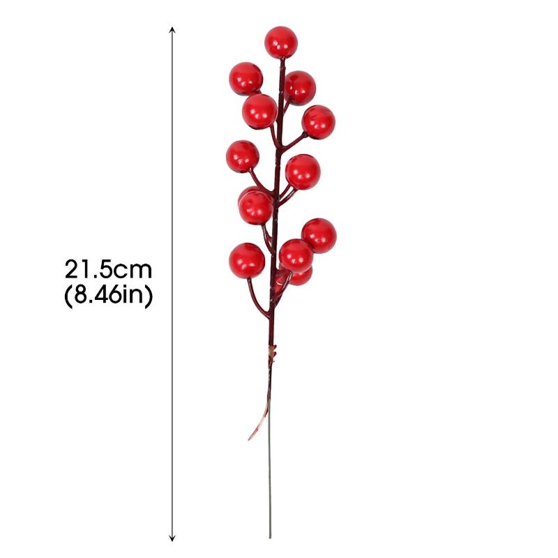 Boże Narodzenie Symulacja Jagoda Jagody Sztuczny Kwiat Owoc Wiśnia Rośliny Dom Dekoracja na przyjęcie bożonarodzeniowe DIY Prezent