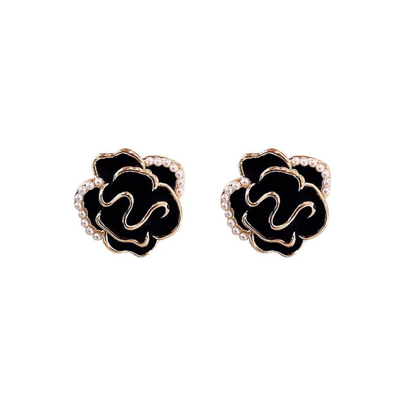 2023 Trendy S925 Sterling Silver Camellia Stud Earrings – High-End Fashion