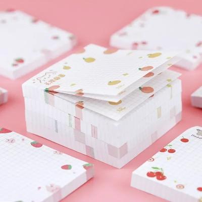 80 Pcs/pack Kawaii Animals and Fruits Sticky Notes Memo Pad To Do List Cute Journaling Supplies Planner Sticker Deco