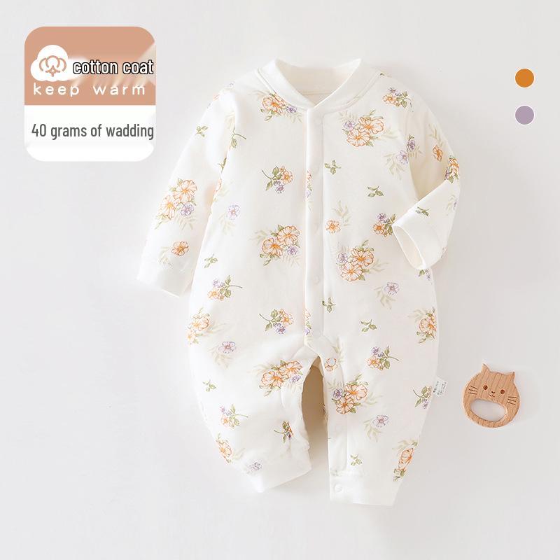 A-Class Baby Romper: Warm, Padded Spring/Autumn Cotton Jumper for Newborns Boys & Girls