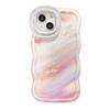 Pink and Purple Smudge Lanyard Suitable for Apple 16pro Mobile Phone Case Iphone15 Invisible Double Bracket 14 Silicone Anti-fall X