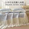 Princess Style Summer Cool Feeling Ice Bean Cool Mat Lace Bed Skirt Three Piece Set - Garden