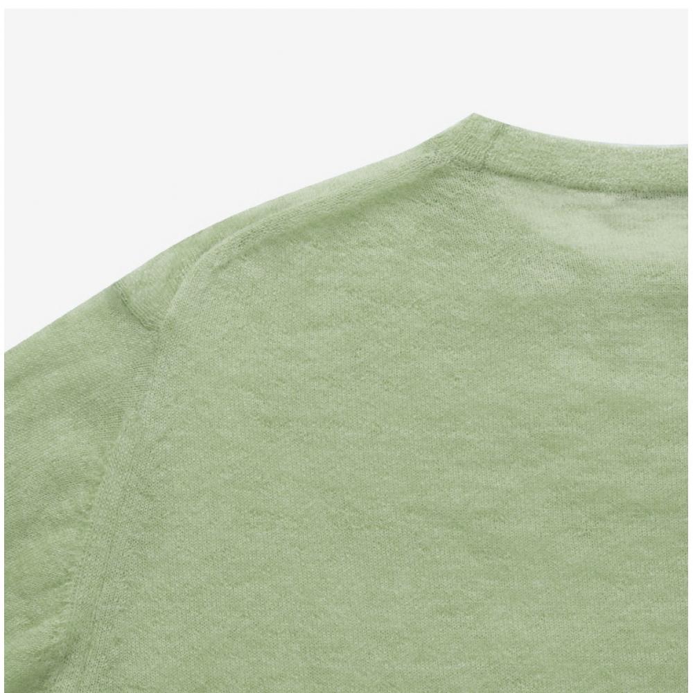 Orari A24SP02fg Light Green Kid MOhair Sheer P O Men S Knit