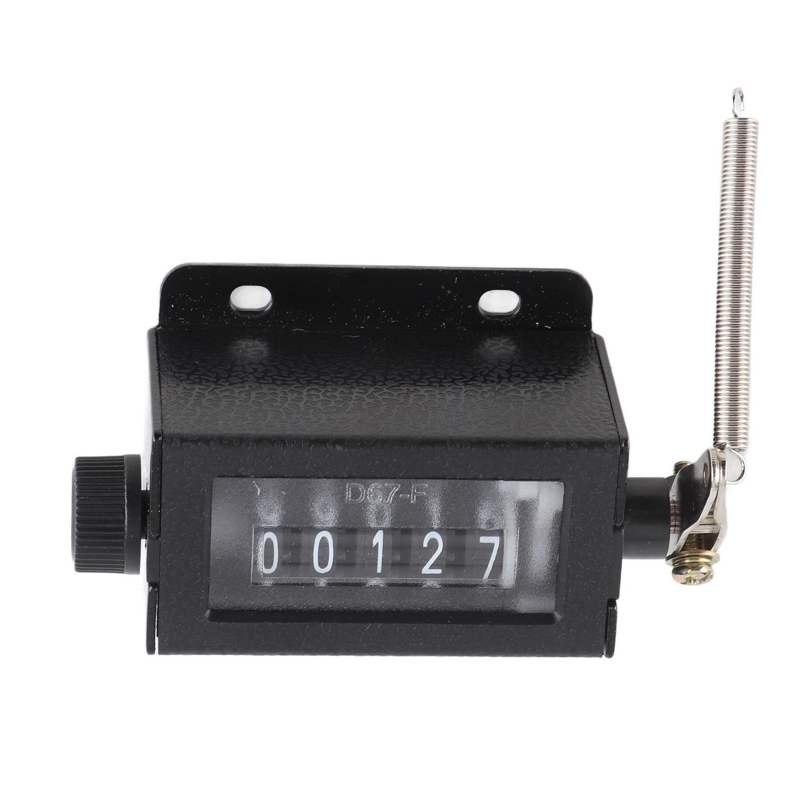 

5-Digit Mechanical Resettable Manual Stroke Count Counter, Industrial Clicker with Reset for Machine Counting Applications, Model D67F