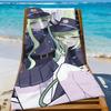 Game Tachibana Twins B-Blue A-Archive Towel Sports Quick Dry Travel Camping Gear Sandproof Soft Light Large Beach Towel