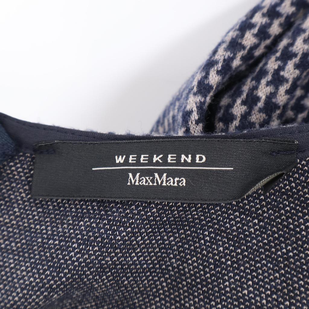 Max MaraWEEKEND Grey 56260103 Houndstooth Wool Musette Knit Dress Dress M BrownUsed