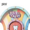 3D Wooden Tooth Door Teeth Fairy for Wall, Elf Miniature Tiny Door, Double-Layer Tale Cabin Decoration Magical Decor Kids Bedroom Classroom