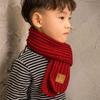 Winter Lederetikett Baby einfarbige gestrickte Halsmanschette Nackenwärmer