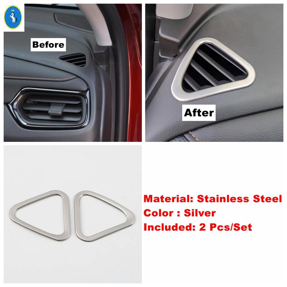 

Silver Car Glass Lift Button / Door Speaker / Air AC / Cup Holder Frame Accessories Cover Trim For Chevrolet Equinox 2017 - Model K