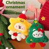 Cartoon Christmas Plush Doll Pendant Keychain Fluffy Cute Creative Soft Stuffed Doll Backpack Pendant Decorative Accessories