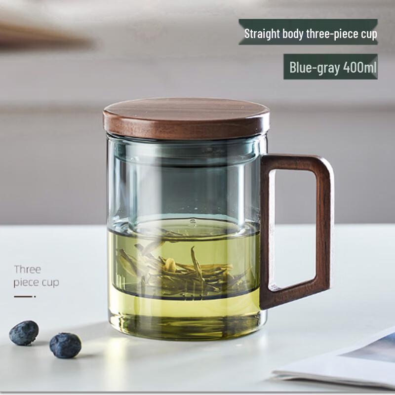 TIANXI Portable Tea Infuser Glass Mug with Handle