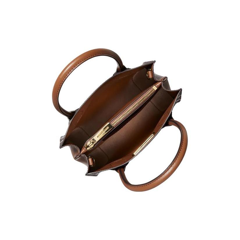 New MICHAEL KORS Mercer Cow Leather Trunk Bag, Handbag, Shoulder Bag, Crossbody Bag Women's Warm Brown 35S1GM9M2L-230