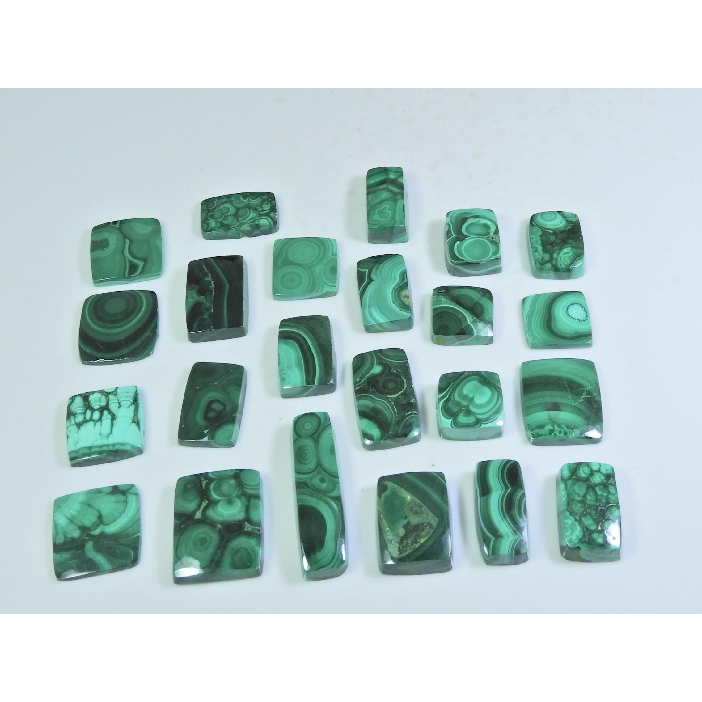 

200 Карат Натуральный Зеленый Малахит Кольцо Размер Октагон Кабошон Драгоценный камень 23 Шт. Лот C-247