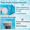 New Rubber Pools Ladder Bumpers Fit 1.9" Standard White Pools Ladder Caps Steps Tubing Inground Pools Ladder
