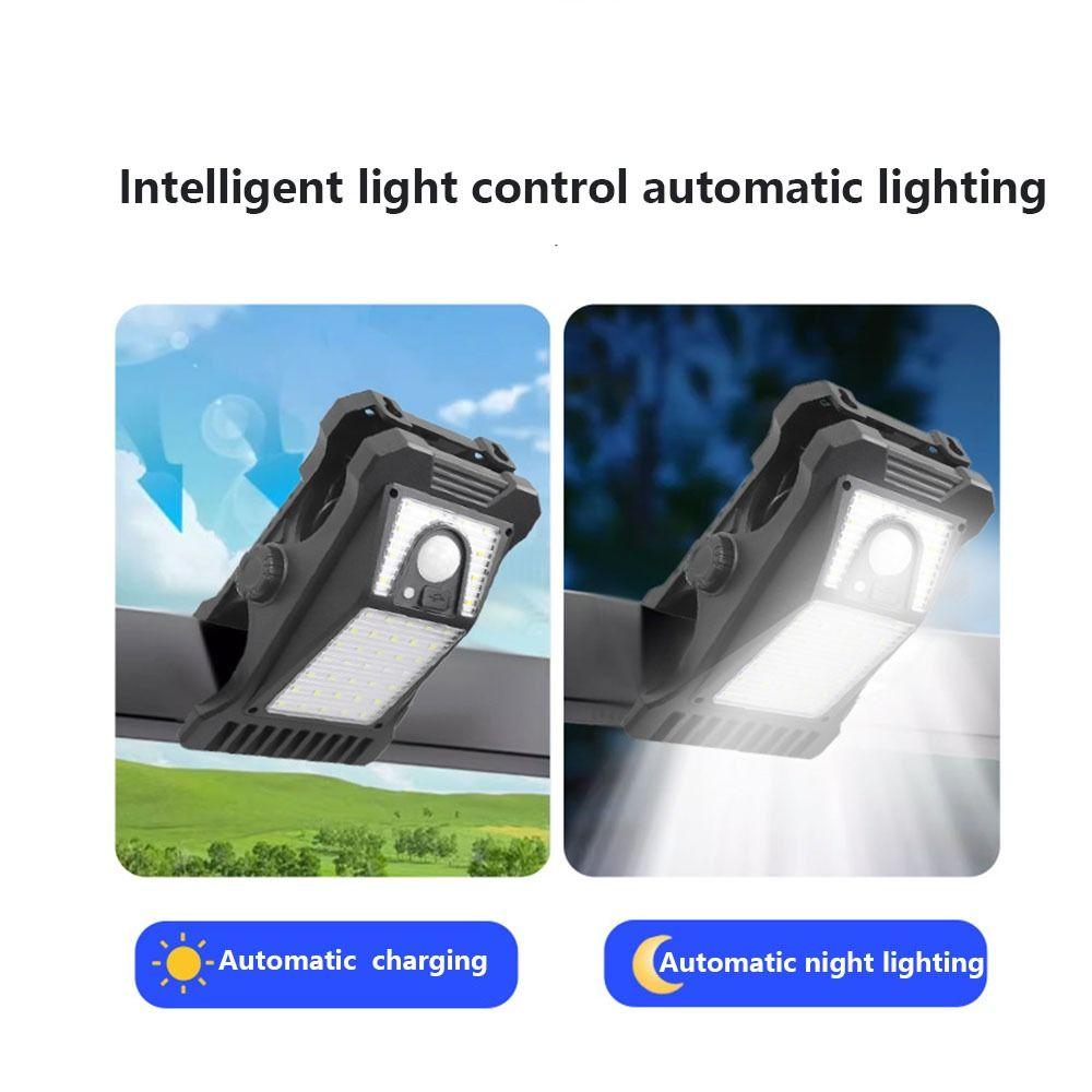 Body Sensor Solar Garden Lamp 3 Modes LED Wall Light Multifunctional Solar Clip Light Home