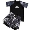 Men's & Boys' Quick-Dry Swimsuit Set: Anti-Embarrassment Swim Top & Shorts for Hot Springs