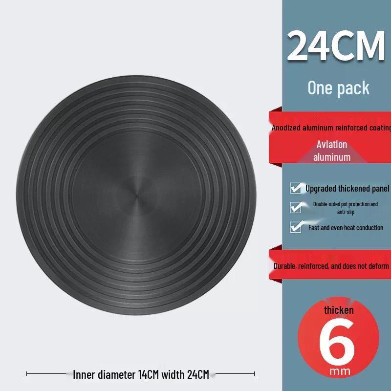 Removable Enamel Heat Conduction Plate: Prevents Pot Bottom Burn on Coal Gas Stoves and Offers Defrosting and Insulation.