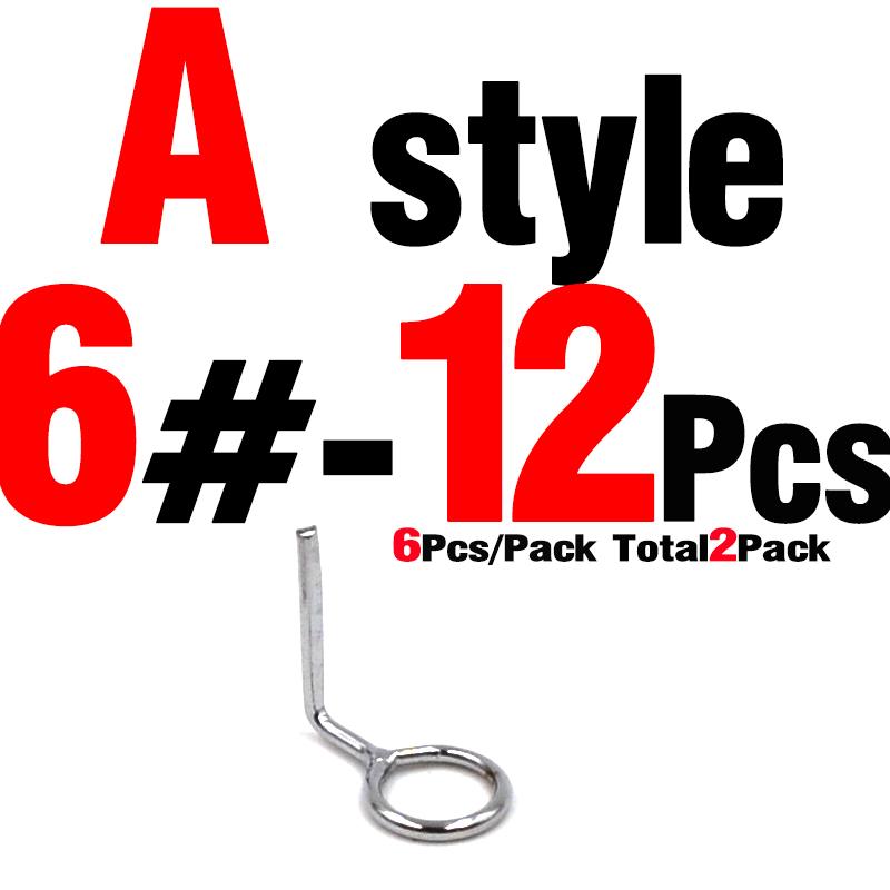 MNFT 12Pcs Stainless Steel Ring Eyes Repair DIY Eye Rings Fishing Rod Guide Replacement Repair Pole Guides Tips Rings