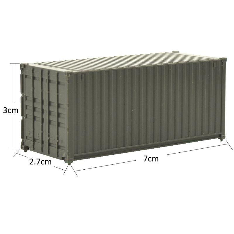 1:87 skala Container Modell 20 Fuß Fracht Für Eisenbahn Szene Layout Zubehör