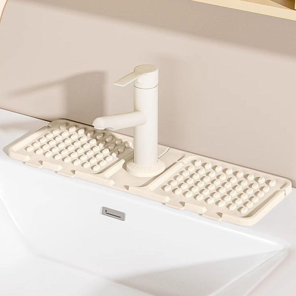 Foldable Silicone Faucet Mat Non-Slip Draining Pad Draining Mat Sink Splash Guard  Kitchen Sink