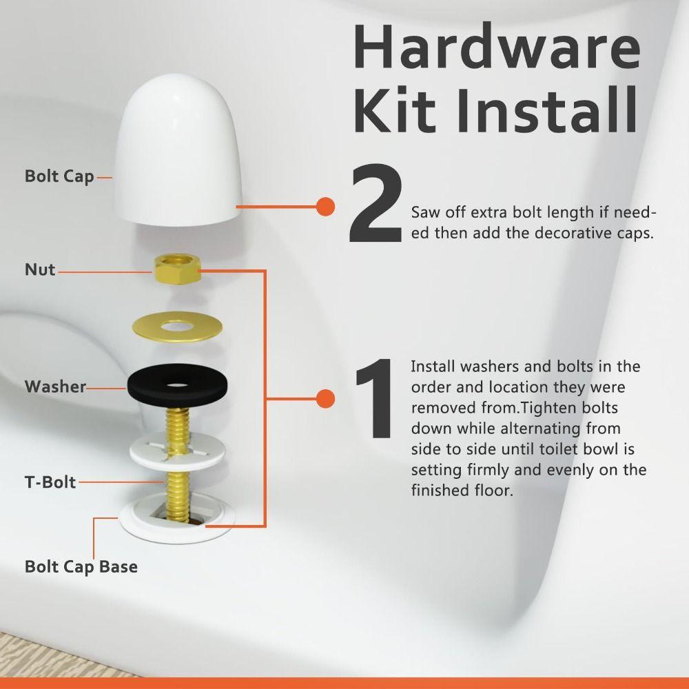 Brass Bolts Toilet Flange Extra Thick Toilet Repair Kits NEW Toilet Seal Ring  Toilet Replacement