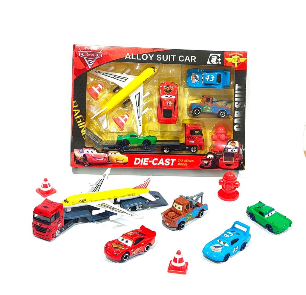 Cars 3 Lightning McQueen & Storm Alloy Toy Set - Black, Mater Edition, Kids' Gift