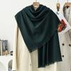 Short Beard Scarf Light Luxury High-end Cashmere Scarf Women's Winter New Korean Men's Shawl Solid Color