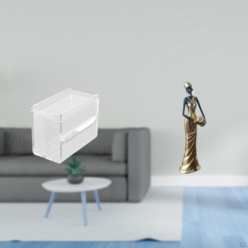 Acrylic Toilet Paper Storage Box Modern Towel Dispenser Wall Mounted Tissue