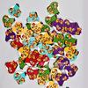 Colorful Cartoon Bird & Frog Wooden Buttons for Children's Clothing Decoration