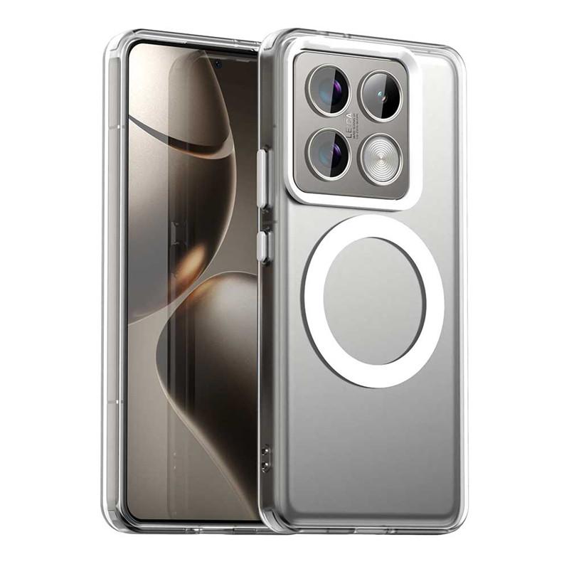 

For Xiaomi 14T Pro Case Magsafe Wireless Charging Cover For Xiaomi 14T 14T Pro 5G Matte TPU Phone Back Bumper For Xiaomi 14T Pro For Xiaomi 14T белый