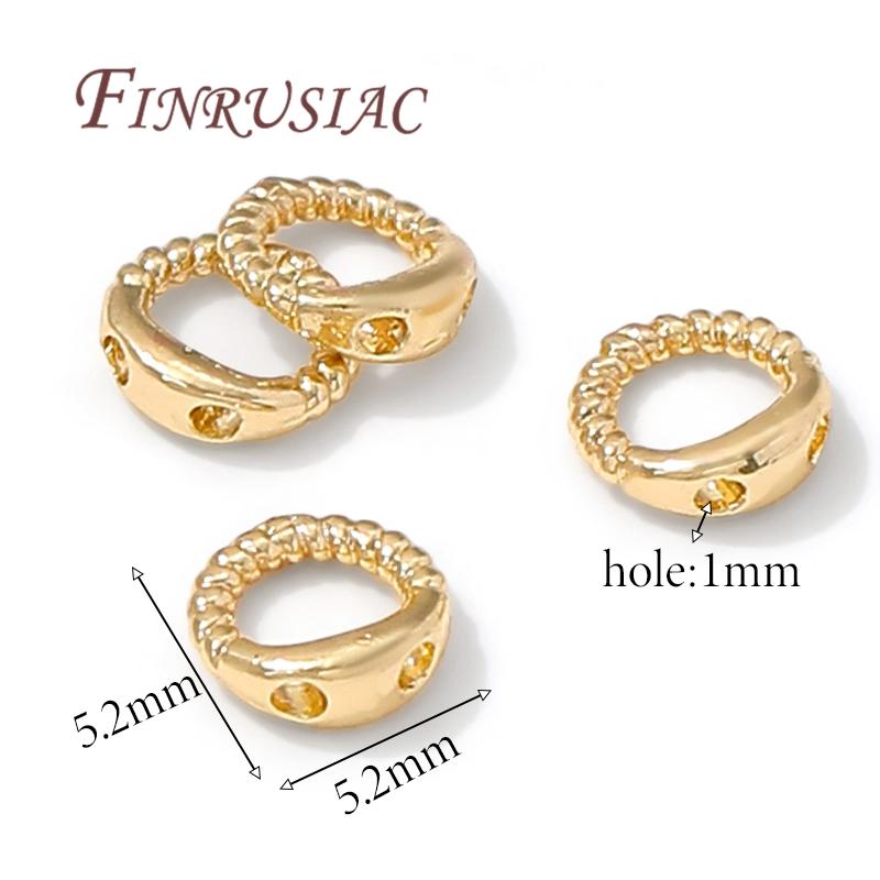 Messing 18K Gold Plated 2-Loch Verbinder für Schmuck, Armband Endstück, Perlen Endkappe mit Loch, Zubehör für Schmuckzubehör