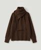 Keulleiseu Button Scarf V-Neck Knit_Beige